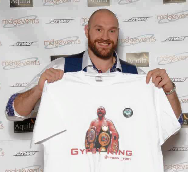 Tyson Fury sporting his Fresh Prints Tee